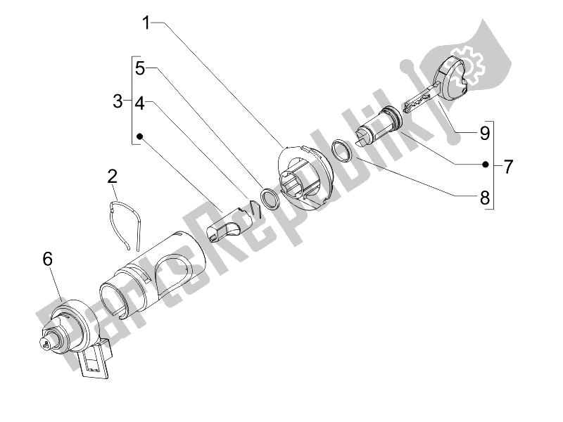 Toutes les pièces pour le Serrures du Piaggio Liberty 50 4T Delivery 2010