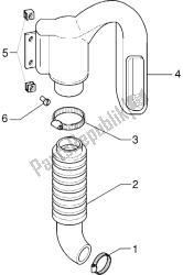 Belt cooling tube-intake tube