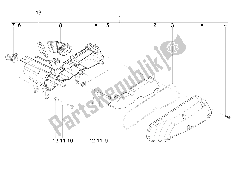 Toutes les pièces pour le Filtre à Air du Piaggio NRG Power DT 50 2007