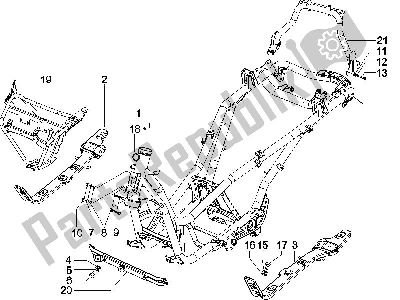 Toutes les pièces pour le Cadre / Carrosserie du Piaggio X8 125 Premium Euro 2 2006