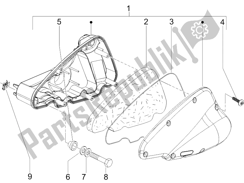 Toutes les pièces pour le Filtre à Air du Piaggio Liberty 125 4T Sport E3 UK 2006