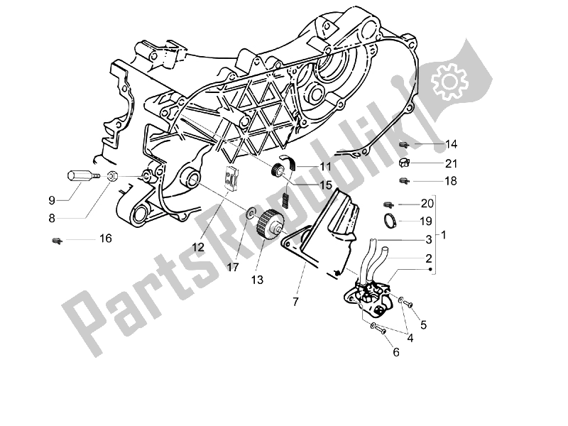 Tutte le parti per il Pompa Dell'olio del Piaggio Typhoon 50 Serie Speciale 2007