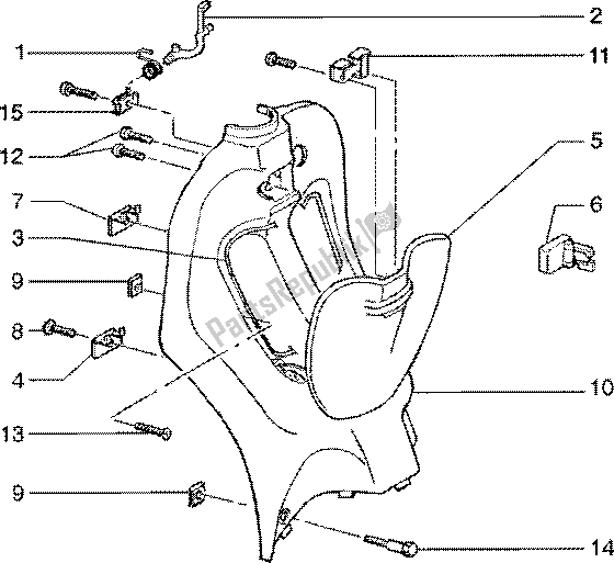 Wszystkie części do Przedni Schowek Na R? Kawiczki Piaggio Liberty 150 Leader 1998