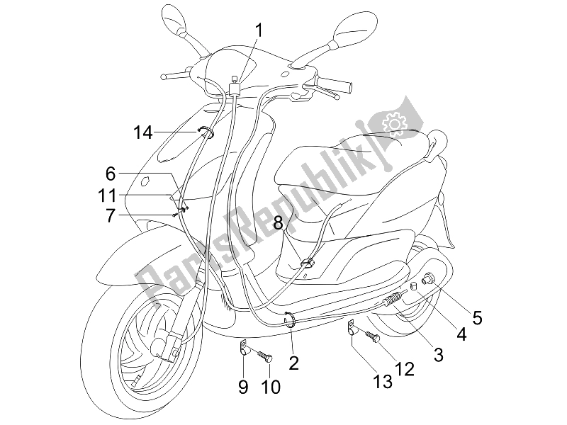 Todas las partes para Transmisiones (2) de Piaggio FLY 50 4T USA 2007