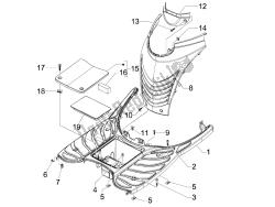 Central cover - Footrests