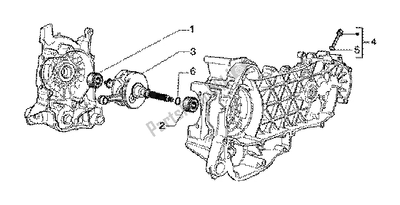 All parts for the Crankshaft of the Piaggio X9 125 SL 2006