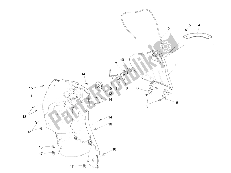 All parts for the Front Glove-box - Knee-guard Panel of the Piaggio Liberty 125 4T 2V E3 2009