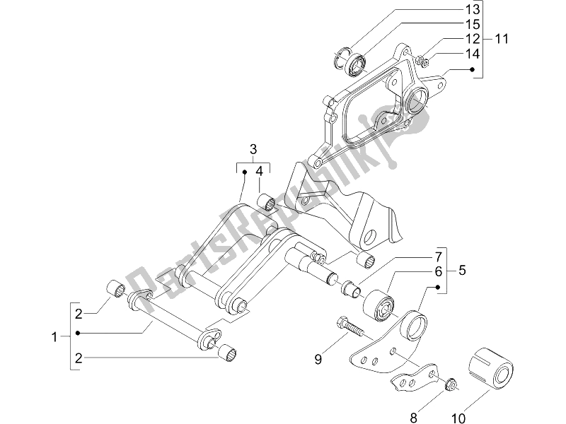 Wszystkie części do Wahliwe Rami? Piaggio X8 250 IE UK 2005