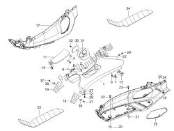 Central cover - Footrests