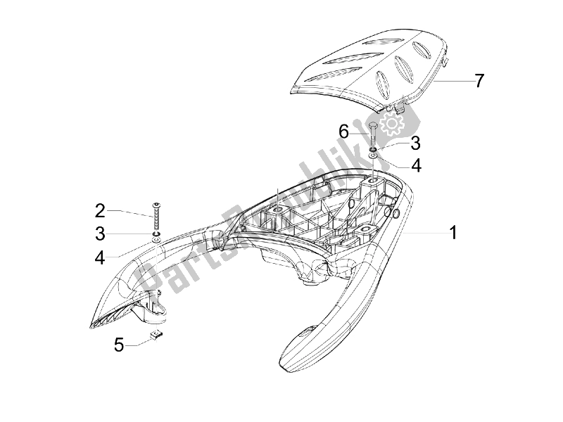 Tutte le parti per il Portapacchi Posteriore del Piaggio BV 250 Tourer USA 2008