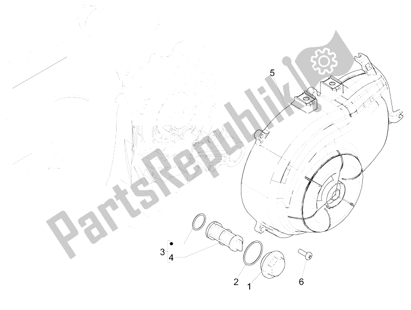 Wszystkie części do Os? Ona Iskrownika Ko? A Zamachowego - Filtr Oleju Piaggio Liberty 50 Iget 4T 3V Emea 2015