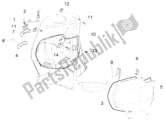 Todas las partes para Guantera Delantera de Piaggio FLY 50 4T 2004
