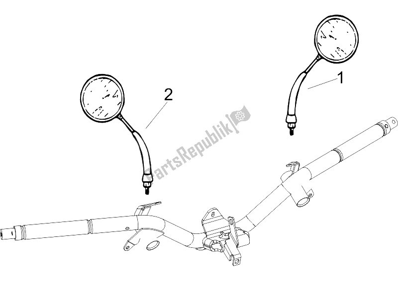 Toutes les pièces pour le Miroir (s) De Conduite du Piaggio Liberty 50 4T Delivery 2006