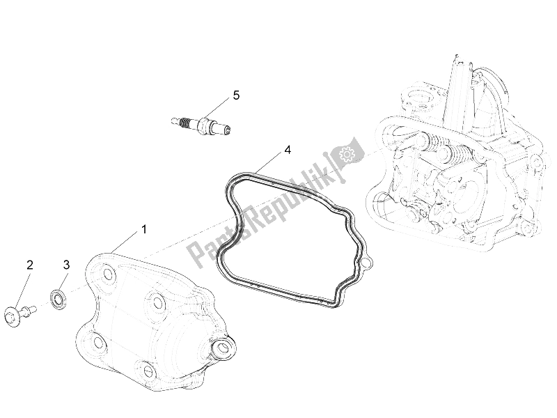 Todas las partes para Cubierta De Tapa De Cilindro de Piaggio X 10 350 4T 4V I E E3 2012