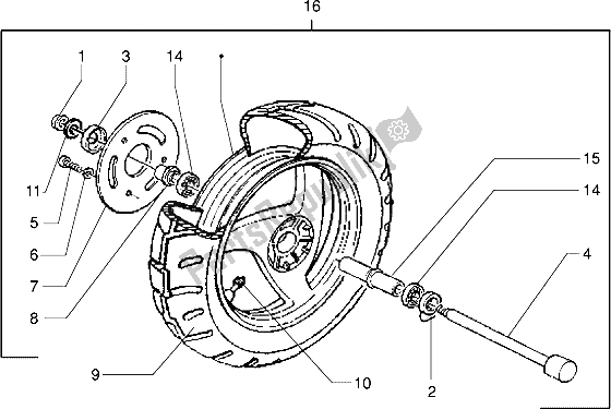 Toutes les pièces pour le Roue Avant du Piaggio Skipper 125 1998