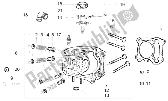 Toutes les pièces pour le Tête - Soupapes du Piaggio Beverly 250 RST 2004