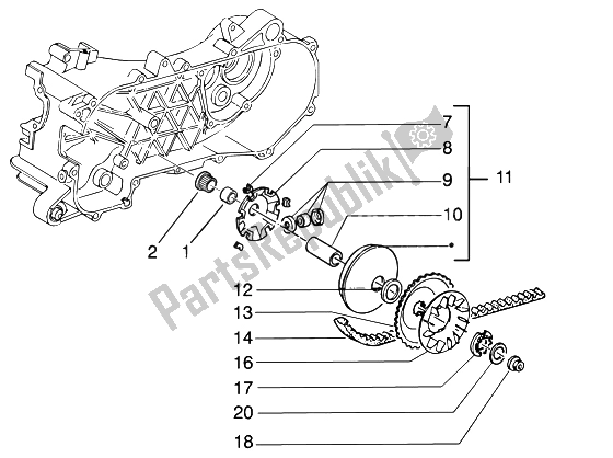 Toutes les pièces pour le Poulie Motrice du Piaggio NRG Purejet 50 2003