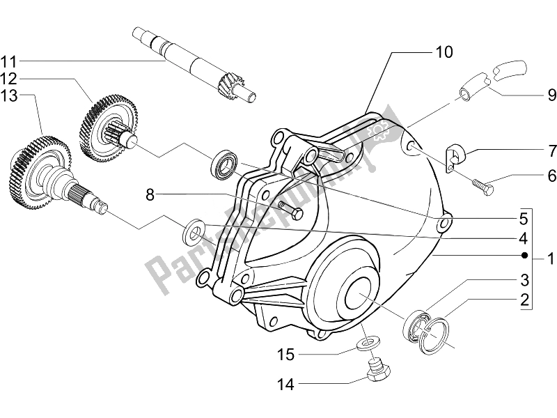 Toutes les pièces pour le Unité De Réduction du Piaggio MP3 400 IE 2007