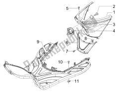 Central cover - Footrests