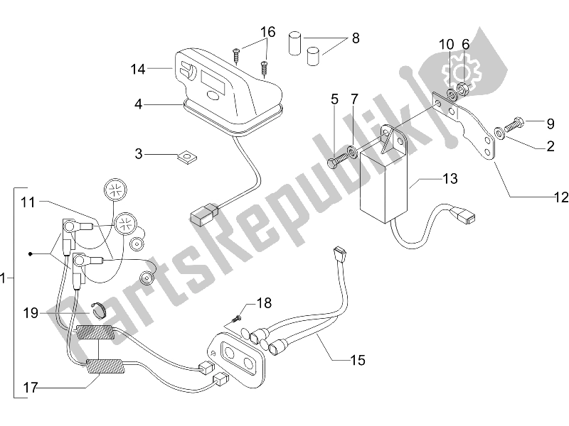 Tutte le parti per il Kit Vivavoce del Piaggio X9 500 Evolution ABS 2 2006