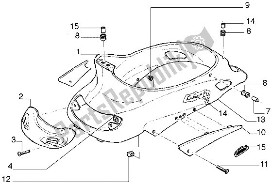 Todas las partes para Protección Central de Piaggio Liberty 125 1998
