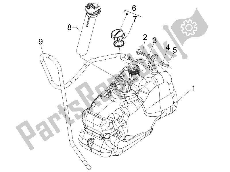 Toutes les pièces pour le Réservoir D'essence du Piaggio MP3 400 IE USA 2007