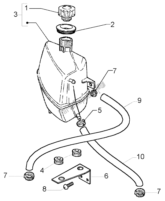 Toutes les pièces pour le Vase D'expansion du Piaggio X9 250 Evolution 2000