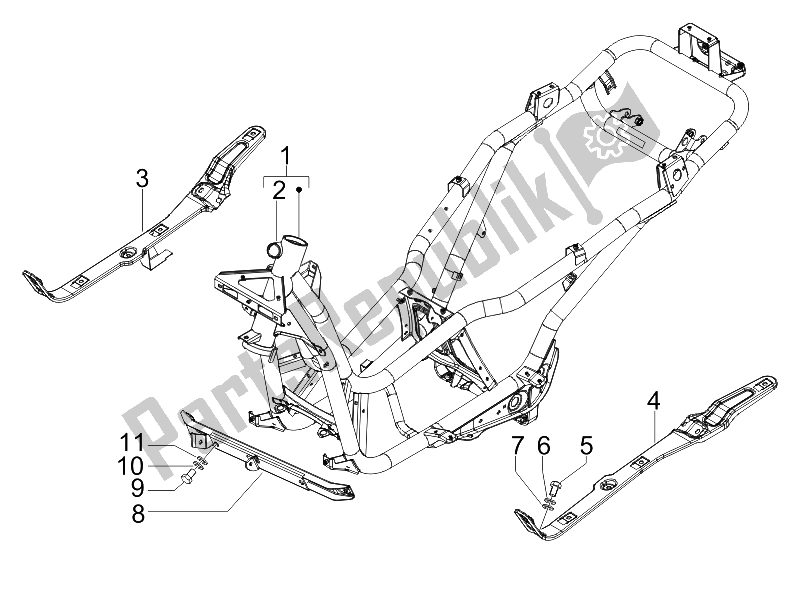 Toutes les pièces pour le Cadre / Carrosserie du Piaggio X7 125 IE Euro 3 2009