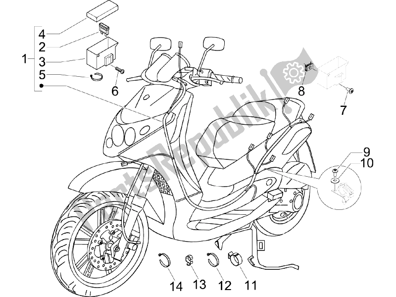 Toutes les pièces pour le Faisceau De Câbles Principal du Piaggio BV 250 USA 2007