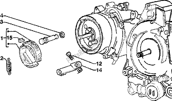 All parts for the Brake Lever of the Piaggio Skipper 125 4T 2000