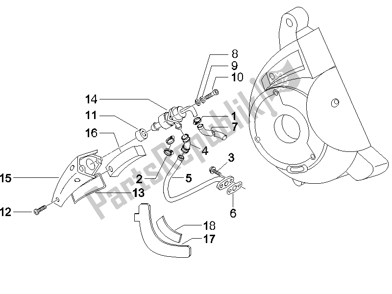 Tutte le parti per il Air Box Secondario del Piaggio X8 125 Potenziato 2005