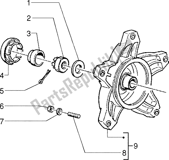 All parts for the Flywheel Magneto of the Piaggio Skipperr 150 1996