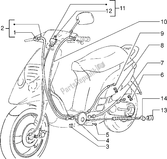 All parts for the Transmissions of the Piaggio NRG 50 1995