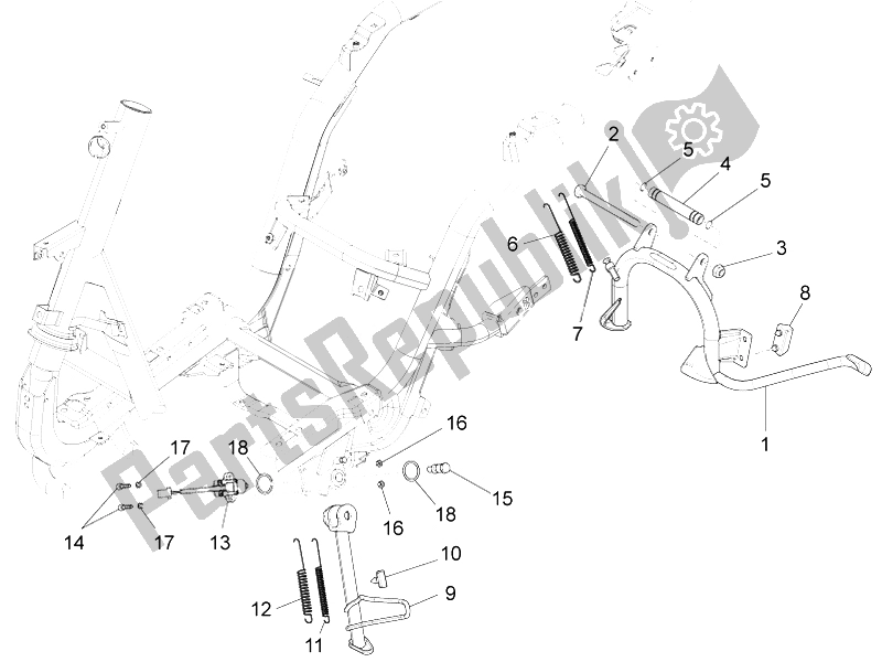 Toutes les pièces pour le Des Stands du Piaggio FLY 50 4T 2V 2014