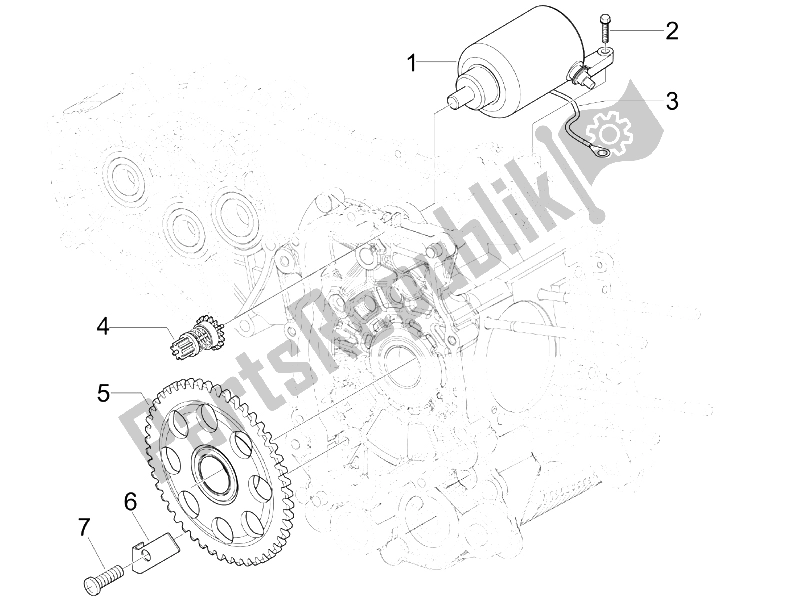 All parts for the Stater - Electric Starter of the Piaggio X7 125 IE Euro 3 2009