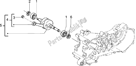 Tutte le parti per il Albero A Gomiti del Piaggio Sfera RST 80 1994