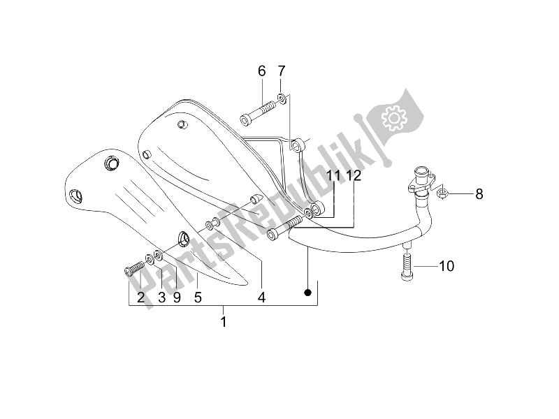 Todas as partes de Silenciador do Piaggio Liberty 50 4T Delivery TNT 2009