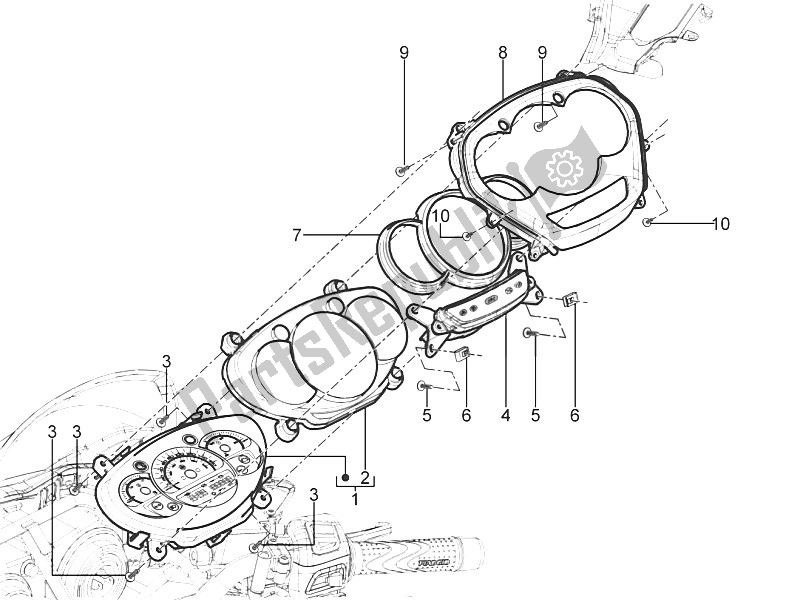 Todas las partes para Tablero Combinado De Medidor de Piaggio MP3 300 Yourban ERL 2011