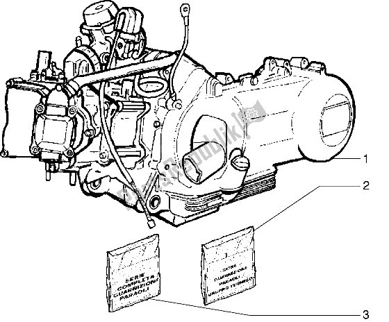 All parts for the Engine of the Piaggio Hexagon GTX 180 1999