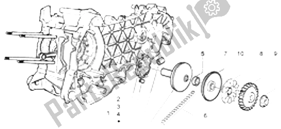 All parts for the Driving Pulley of the Piaggio X9 200 Evolution 2004