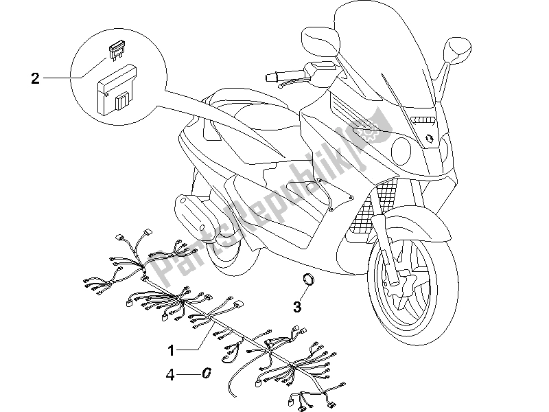 Toutes les pièces pour le Faisceau De Câbles Principal du Piaggio X8 125 Potenziato 2005