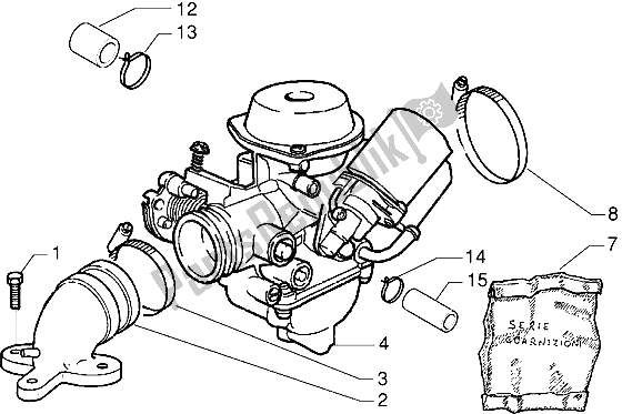 Toutes les pièces pour le Carburateur du Piaggio X9 125 2000