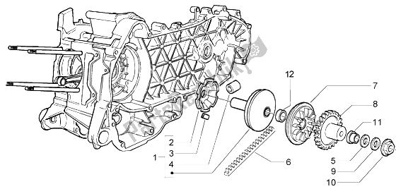 Tutte le parti per il Puleggia Motrice del Piaggio X8 125 2004