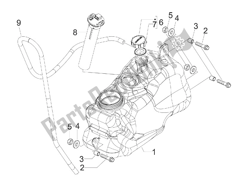 Tutte le parti per il Serbatoio Di Carburante del Piaggio MP3 500 RL Sport Business 2011