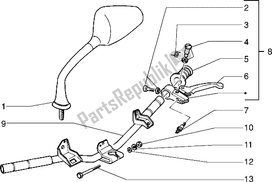 Toutes les pièces pour le Pièces Détachées Guidon (2) du Piaggio Sfera RST 125 1995