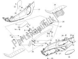 Central cover - Footrests