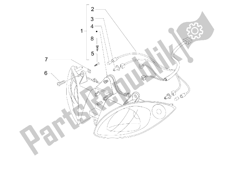 Todas las partes para Faros Delanteros - Luces Intermitentes de Piaggio X9 500 Evolution ABS 2 2006