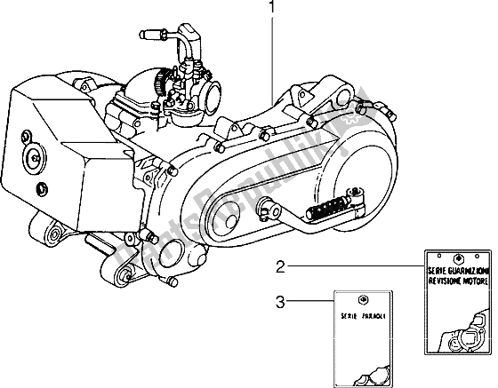 All parts for the Engine of the Piaggio Sfera RST 80 1994