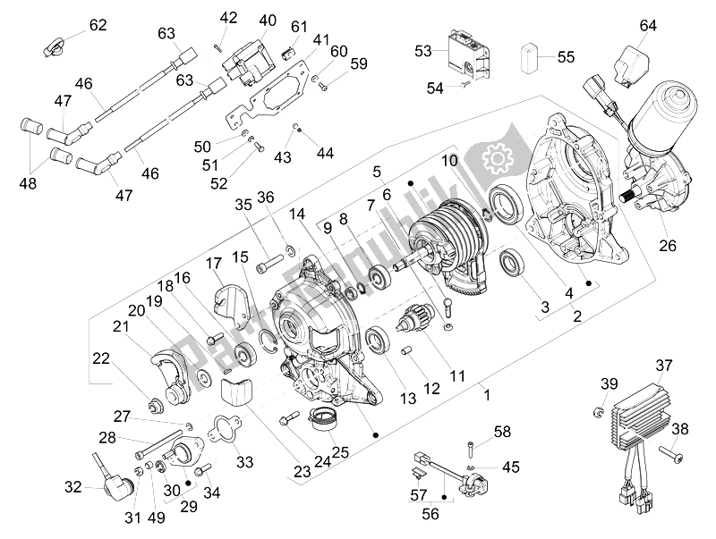Wszystkie części do Regulatory Napi? Cia - Elektroniczne Jednostki Steruj? Ce (ecu) - H. T. Cewka Piaggio MP3 500 LT Sport 2014