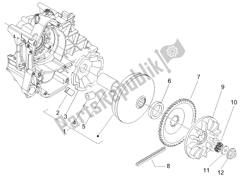 Toutes les pièces pour le Poulie Motrice du Piaggio FLY 50 4T 2006